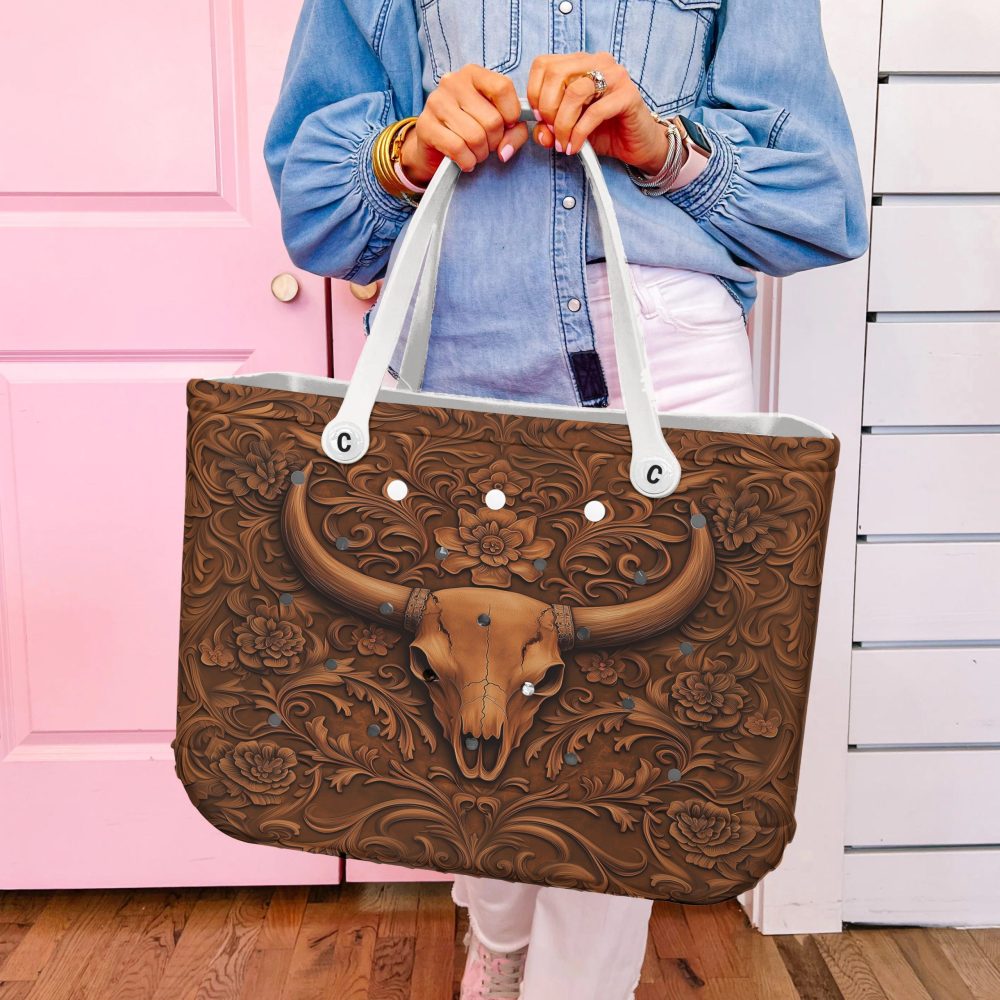 Bucket Tote Bag, Limited Edition Bogg Bag, Beach Bag Western Wild - Image 5