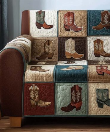 Western Charm Quilted Sofa Cover
