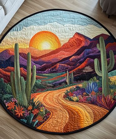Western Dreamscape Quilted Round Mat
