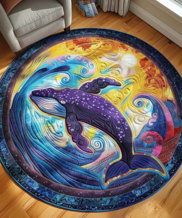Whale Bay Quilted Round Mat