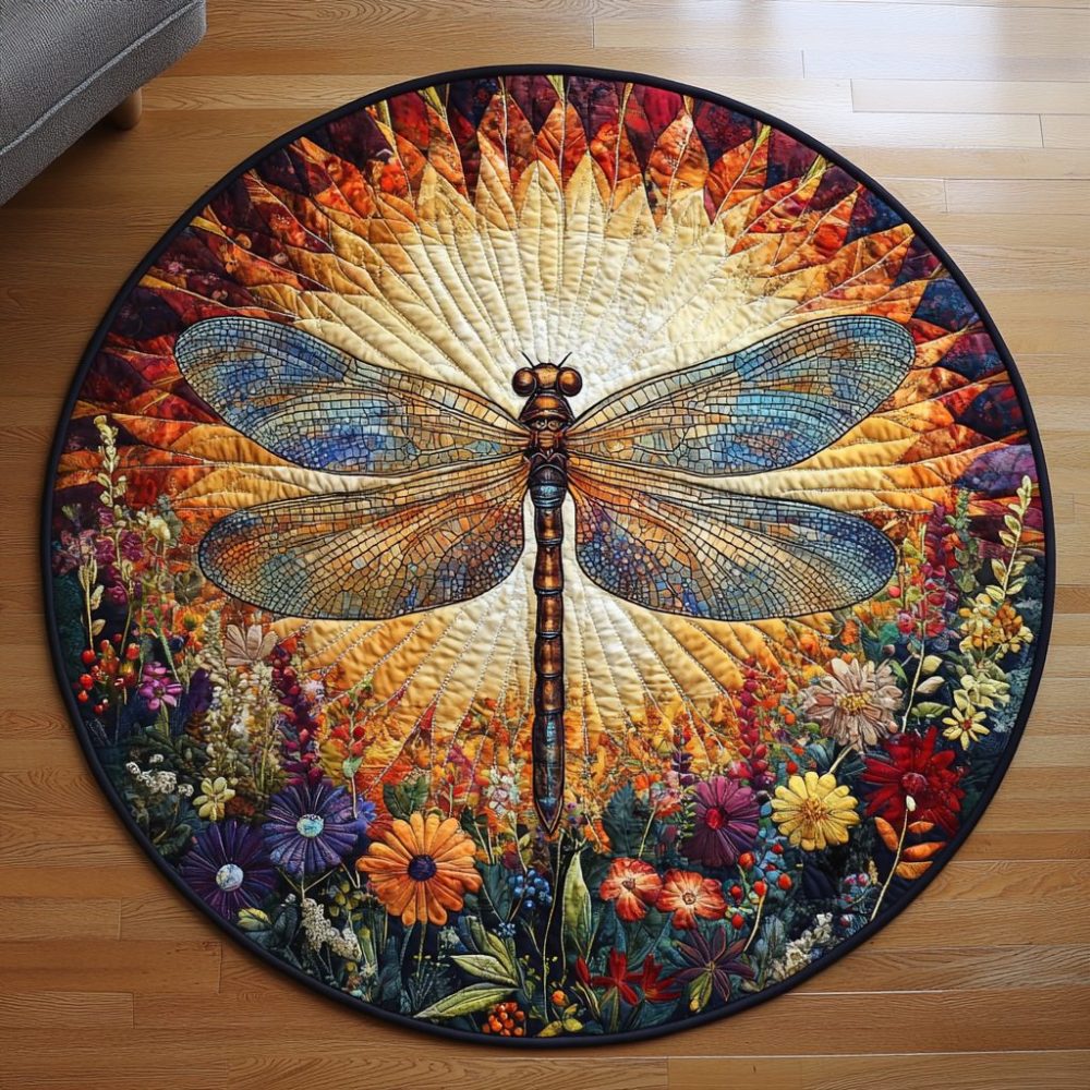 Whimsical Wings Quilted Round Mat