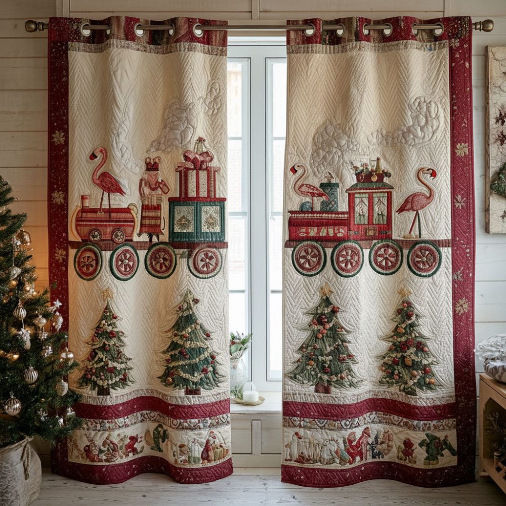 Whimsical Winter Quilted Curtains