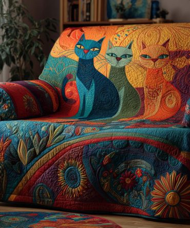 Whimsy Trio Quilted Sofa Cover