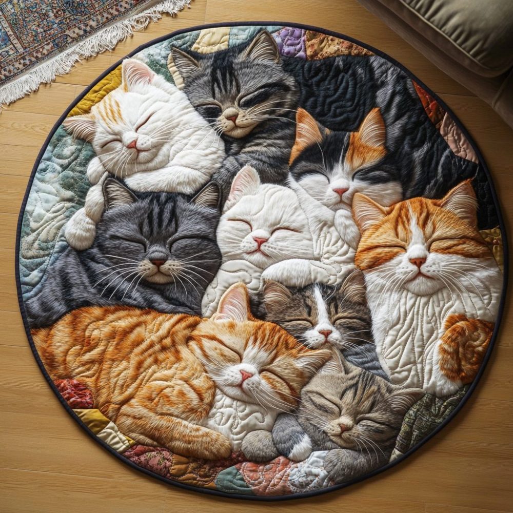 Whisker Wonders Quilted Round Mat
