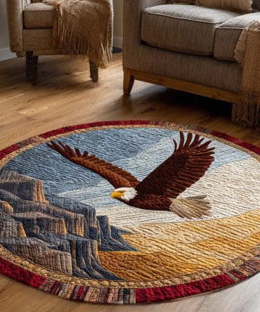 Whispering Eagle Quilted Round Mat