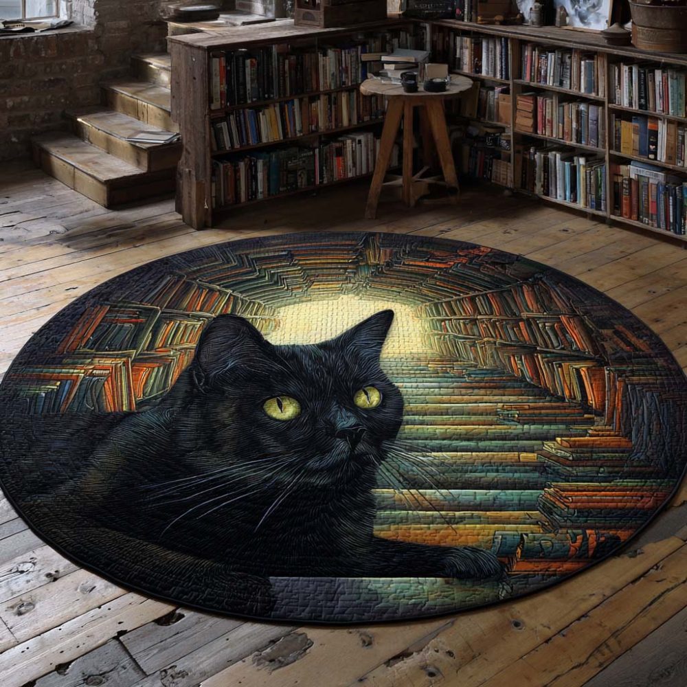 Whispering Steps Quilted Round Mat