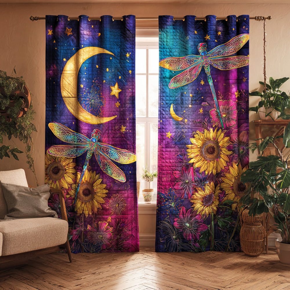 Whispering Wing Garden Quilted Curtains