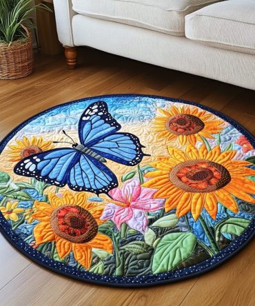 Whispering Wings Quilted Round Mat