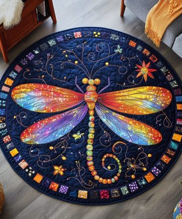 Whispering Wings Quilted Round Mat