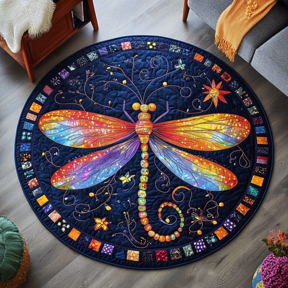 Whispering Wings Quilted Round Mat