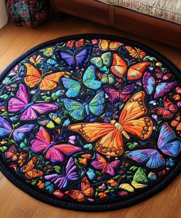 Whispering Wings Quilted Round Mat