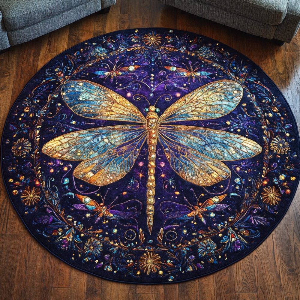 Whispering Wings Quilted Round Mat