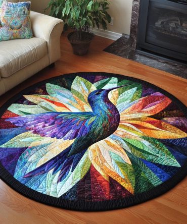 Whispering Wings Quilted Round Mat