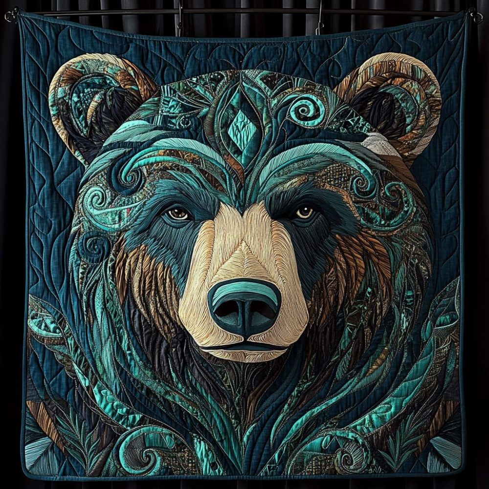 Whispering Woods Bear Quilted Blanket