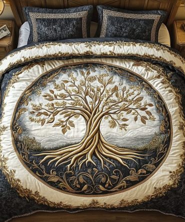 Whispers Of Life 3-Piece Quilted Bedding Set