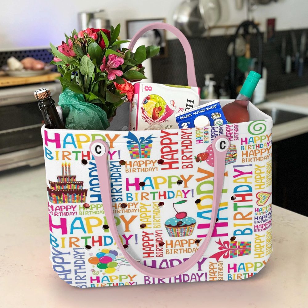 Bucket Tote Bag, Limited Edition Bogg Bag, Beach Bag Sweet Birthday - Image 5