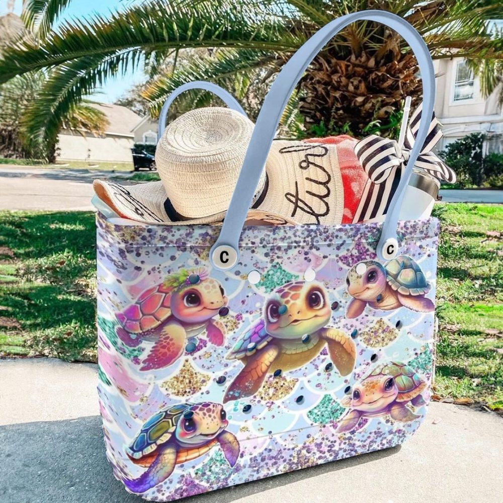 Bucket Tote Bag, Limited Edition Bogg Bag, Beach Bag Sea Baby Squad - Image 3