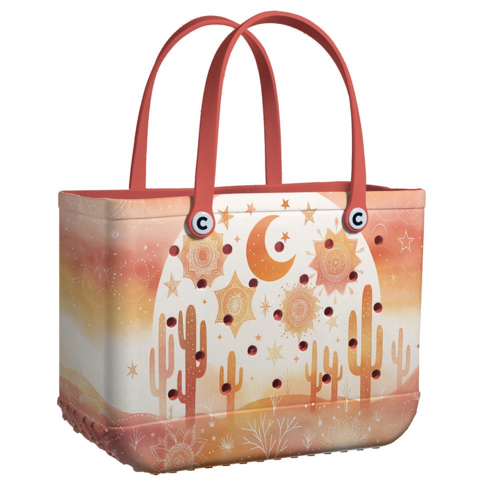 Stylish Sunset Cactus Tote Bag – Boho Chic Design For Everyday Adventure