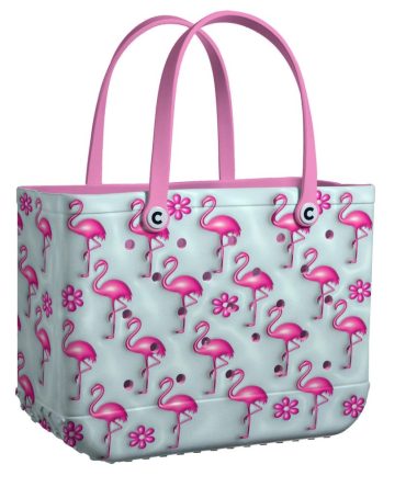 Bucket Tote Bag, Limited Edition Bogg Bag, Beach Bag Flamingle Fun