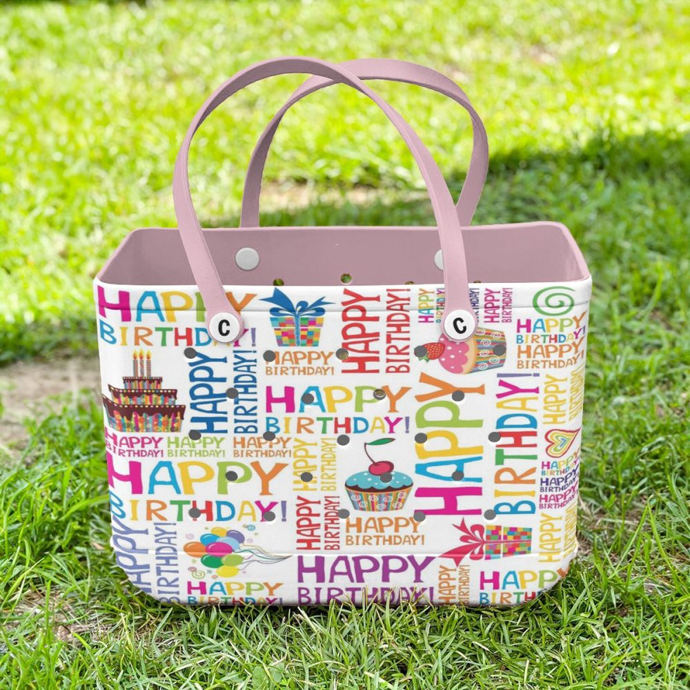 Bucket Tote Bag, Limited Edition Bogg Bag, Beach Bag Sweet Birthday - Image 2