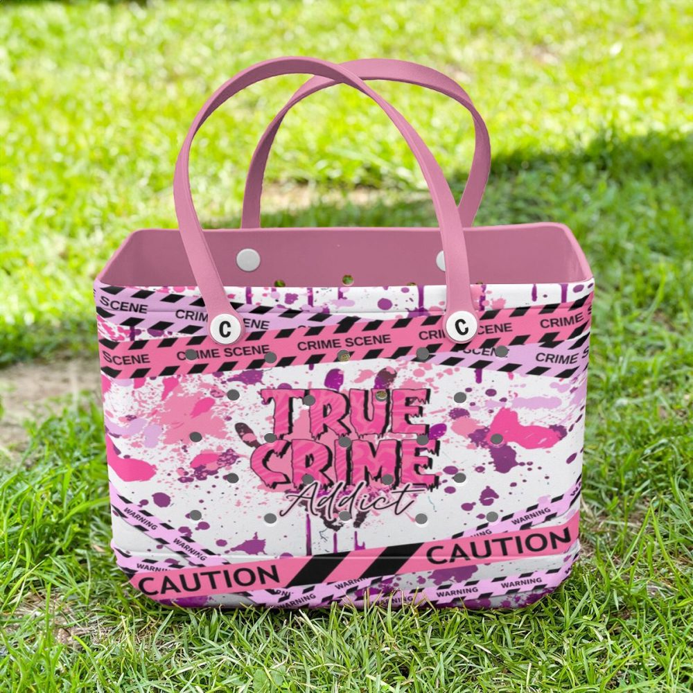 Bucket Tote Bag, Limited Edition Bogg Bag, Beach Bag True Crime Addict - Image 5