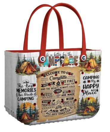 Campfire-Themed Tote Bag – Perfect For Camping Adventures & Outdoor Fun