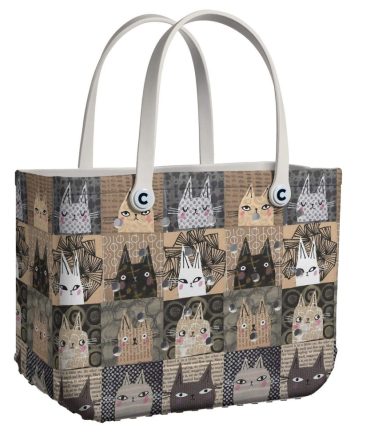 Chic Cat Print Tote Bag – Stylish, Durable, Perfect For Everyday Use