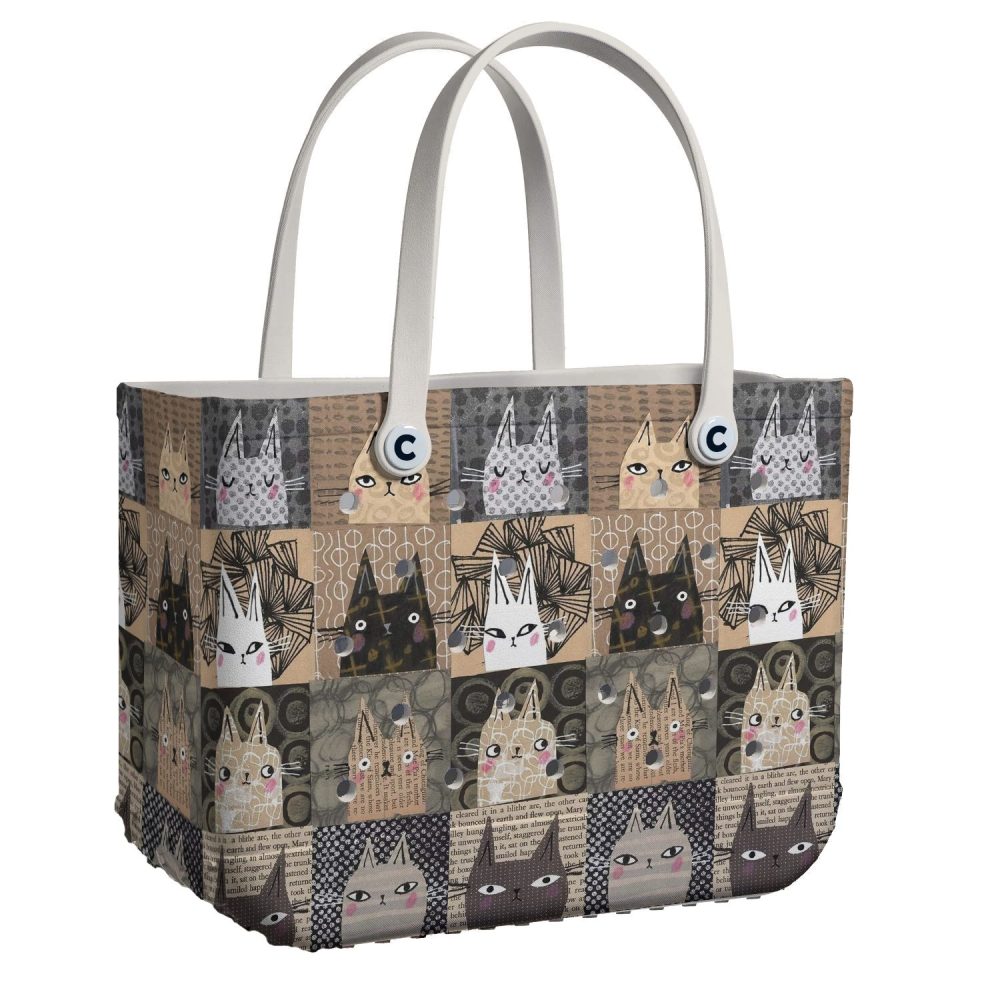 Chic Cat Print Tote Bag – Stylish, Durable, Perfect For Everyday Use