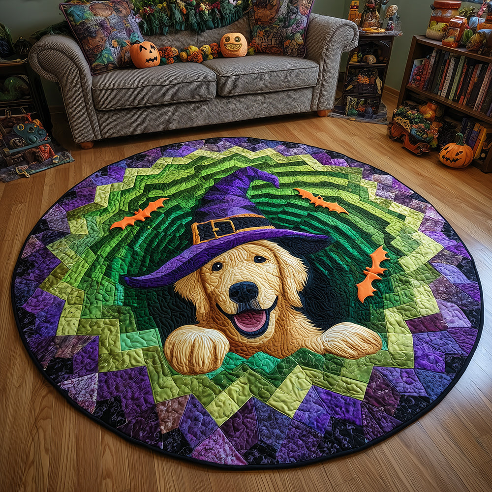 Wicked Retriever Quilted Round Mat