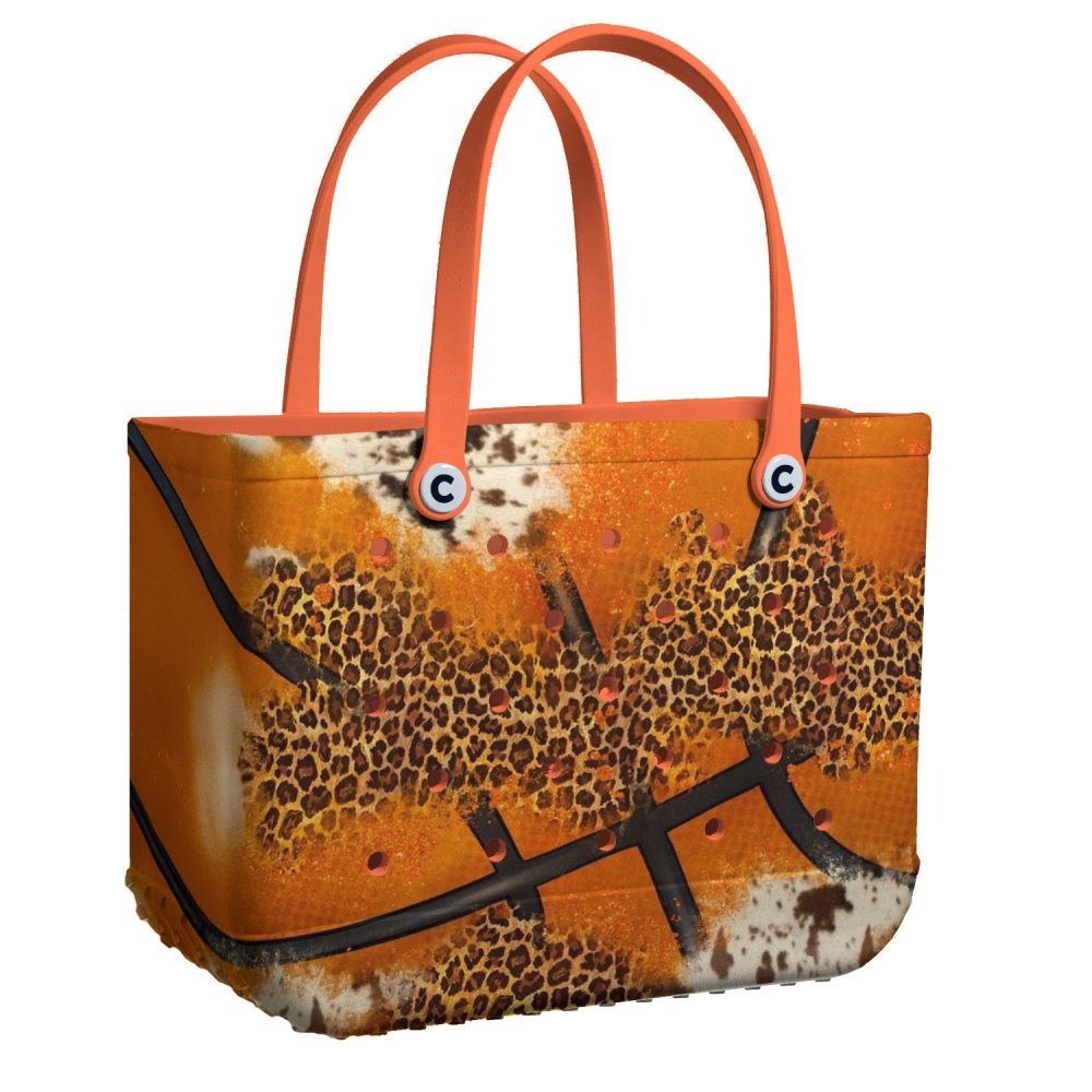 Chic Leopard Print Orange Tote Bag – Bold Fashion Statement For Every Occasion