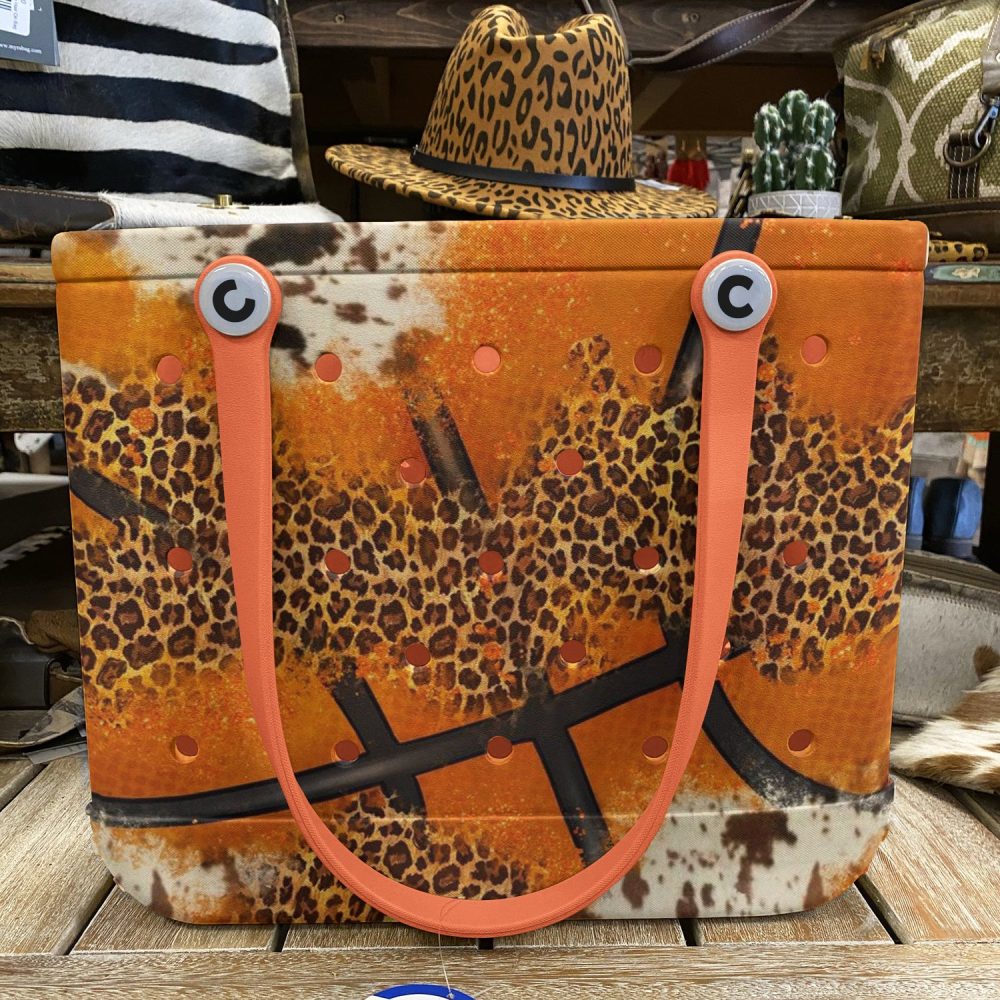 Chic Leopard Print Orange Tote Bag – Bold Fashion Statement For Every Occasion - Image 6