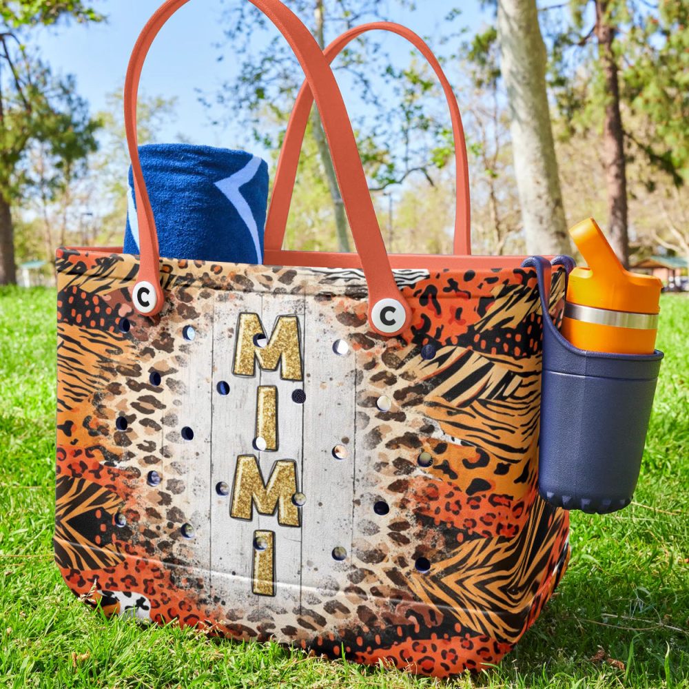 Bucket Tote Bag, Limited Edition Bogg Bag, Beach Bag Wild Mimi - Image 3