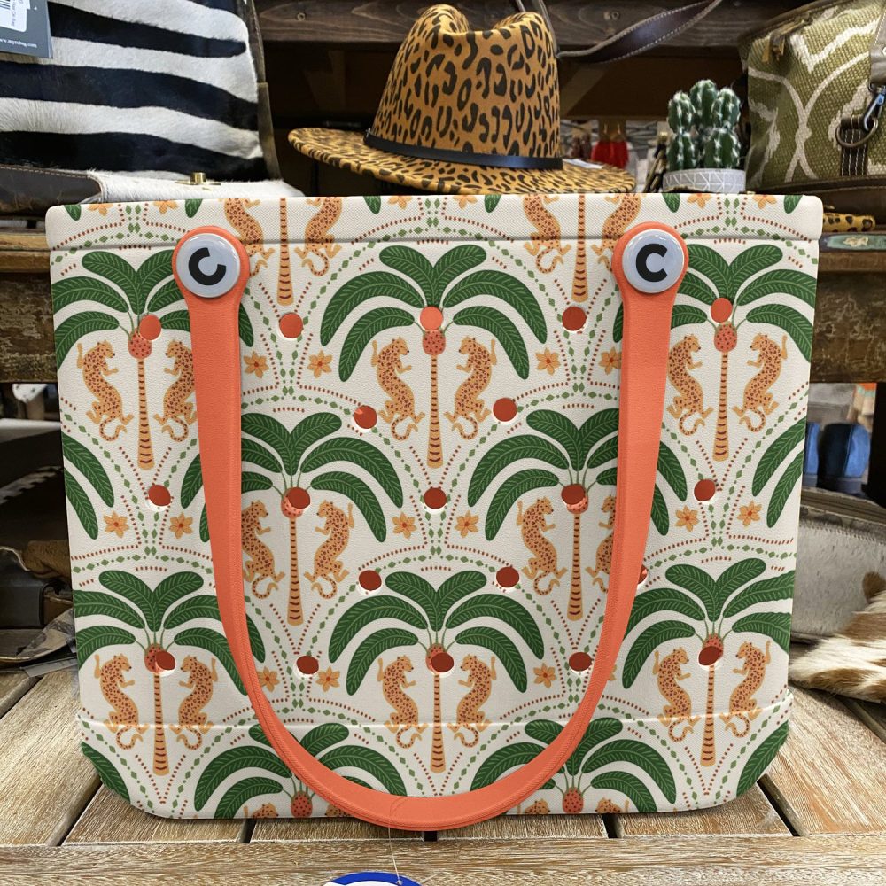 Tropical Palm & Leopard Tote Bag - Stylish, Spacious, Eco-Friendly Shopper With Vibrant Design - Image 6