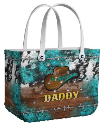 Bucket Tote Bag, Limited Edition Bogg Bag, Beach Bag Wild West Daddy