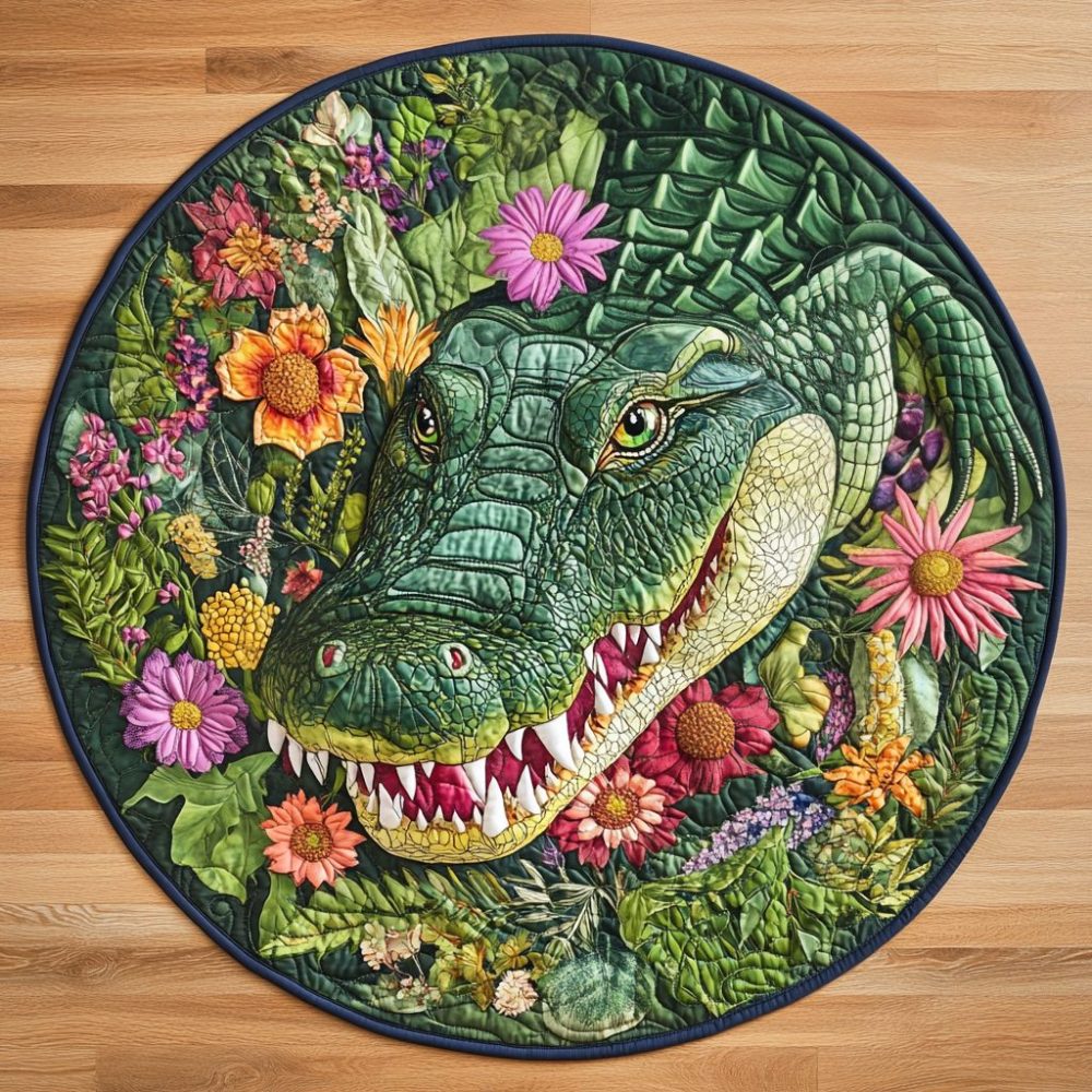 Wild Bloom Quilted Round Mat