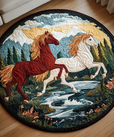 Wild Companions Quilted Round Mat