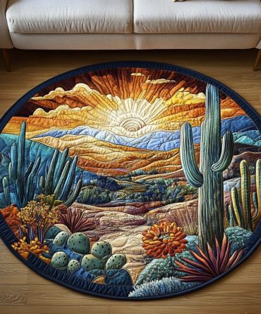Wild Desert Beauty Quilted Round Mat
