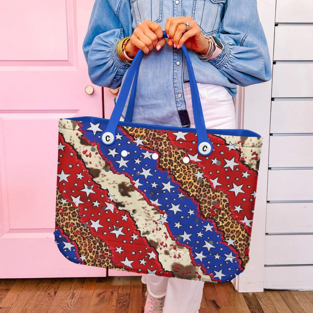 Vibrant Stars & Stripes Tote Bag - Stylish, Durable, Spacious - Perfect For Everyday Use! - Image 6
