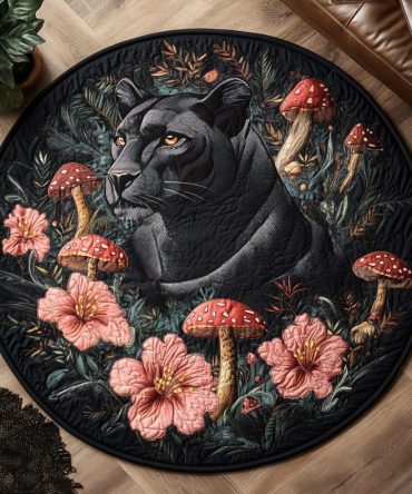 Wild Gaze Quilted Round Mat