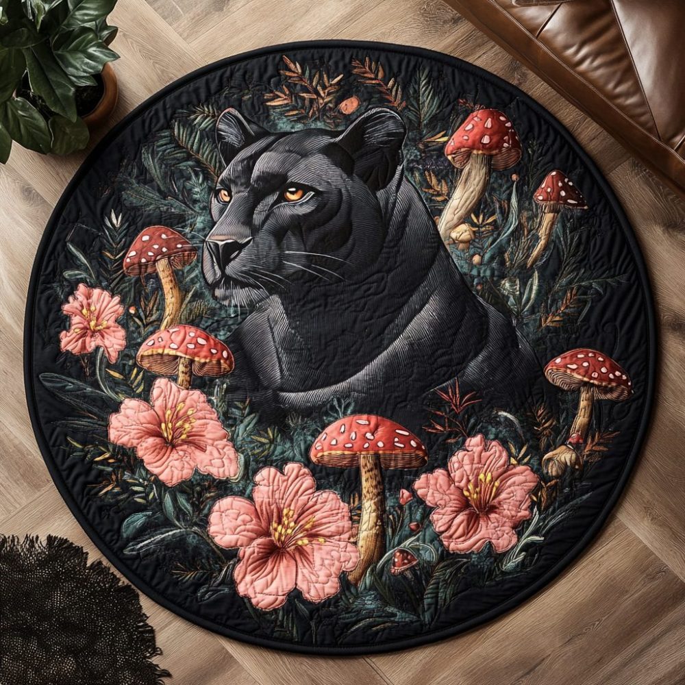 Wild Gaze Quilted Round Mat