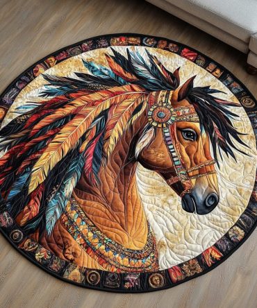 Wild Heart Quilted Round Mat