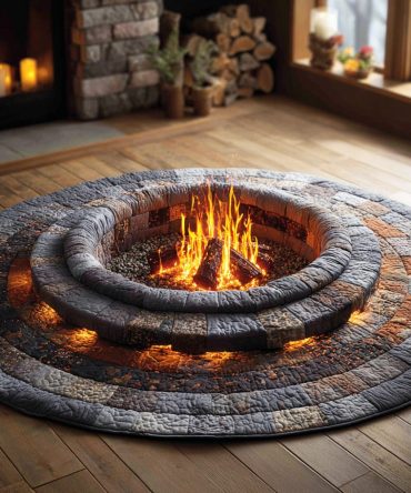 Wild Hearth Night Quilted Round Mat