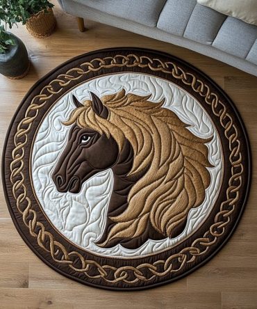 Wild Horse Quilted Round Mat
