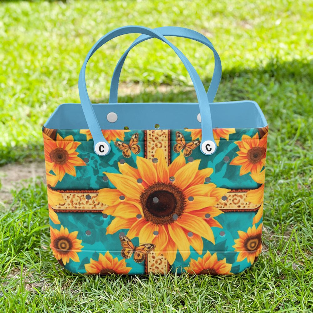 Bucket Tote Bag, Limited Edition Bogg Bag, Beach Bag Wild Sunburst - Image 2