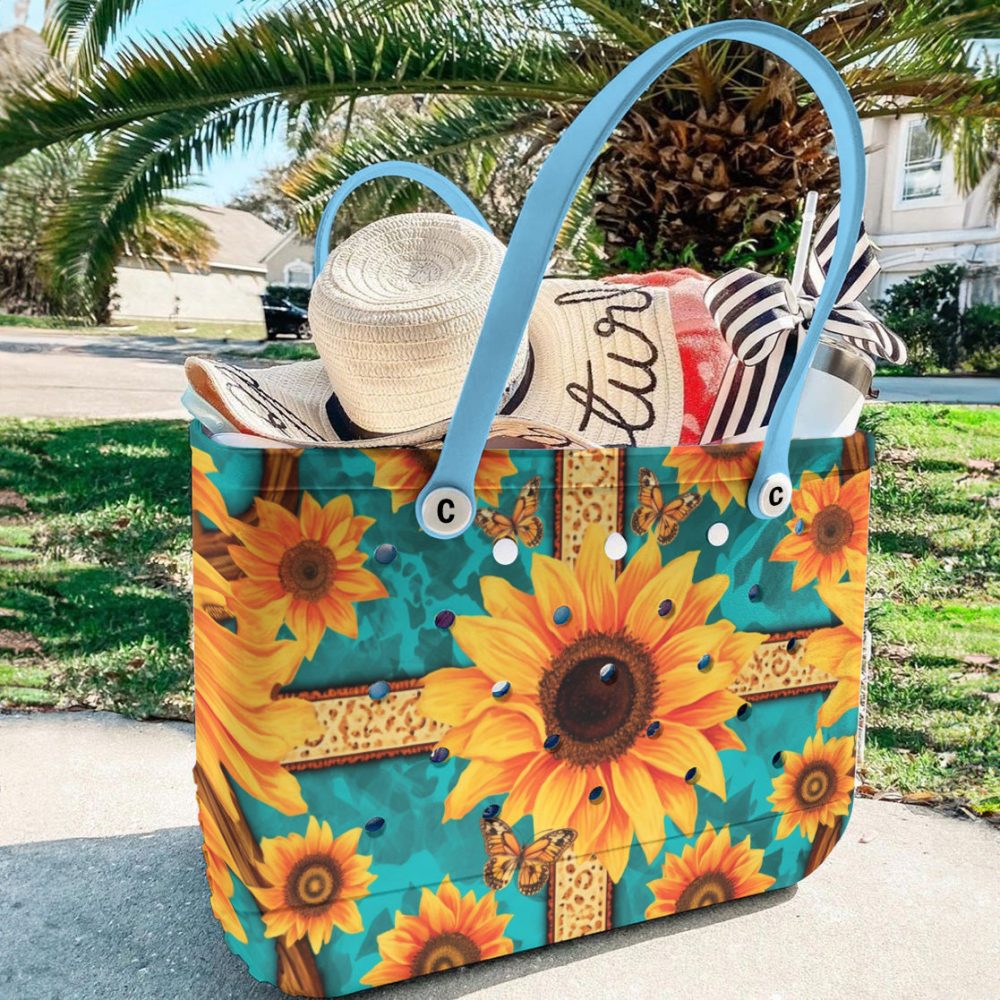 Bucket Tote Bag, Limited Edition Bogg Bag, Beach Bag Wild Sunburst - Image 4