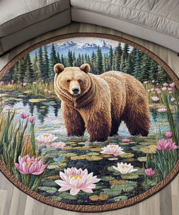 Wild Tracks Quilted Round Mat