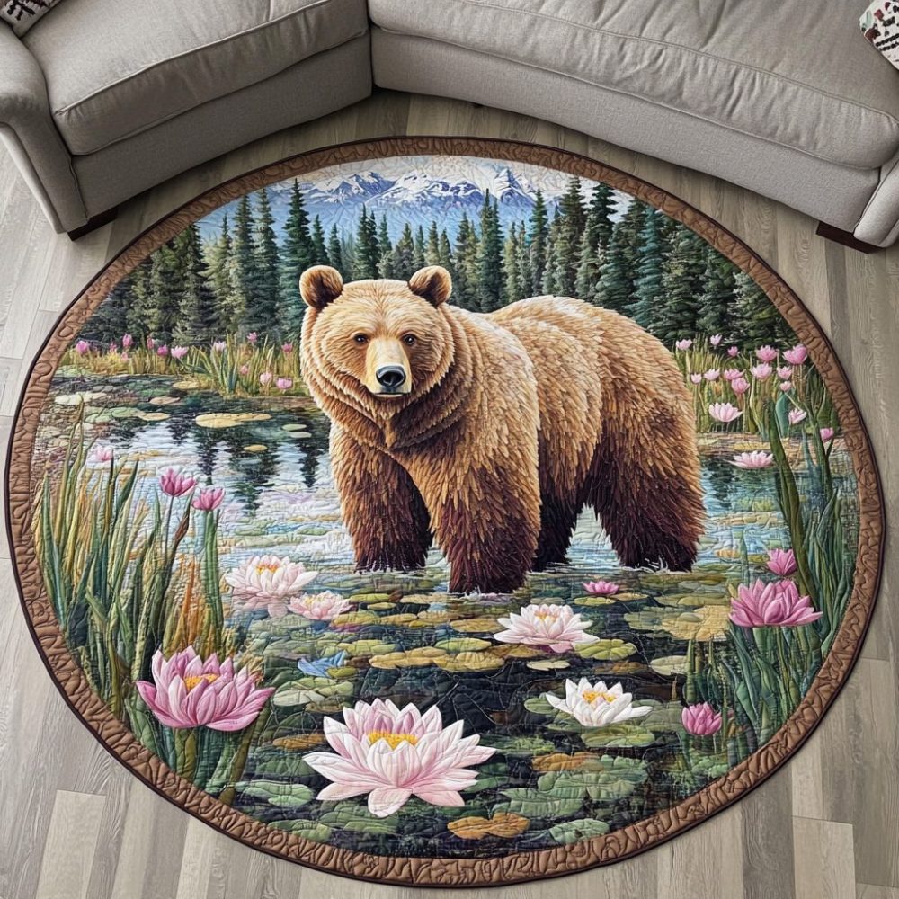 Wild Tracks Quilted Round Mat