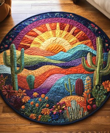 Wild West Wonders Quilted Round Mat