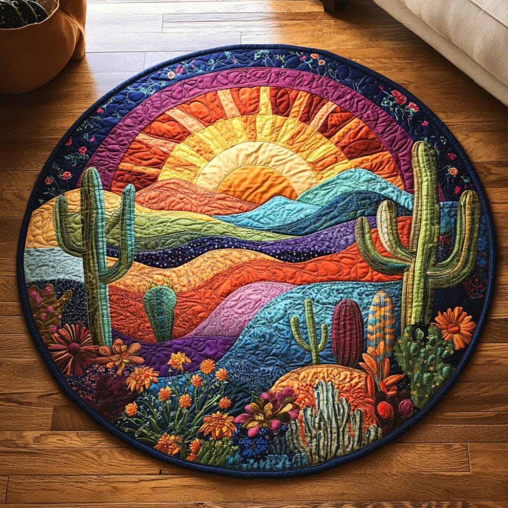 Wild West Wonders Quilted Round Mat