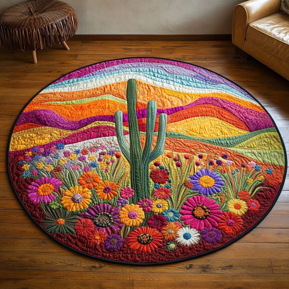 Wild West Wonders Quilted Round Mat